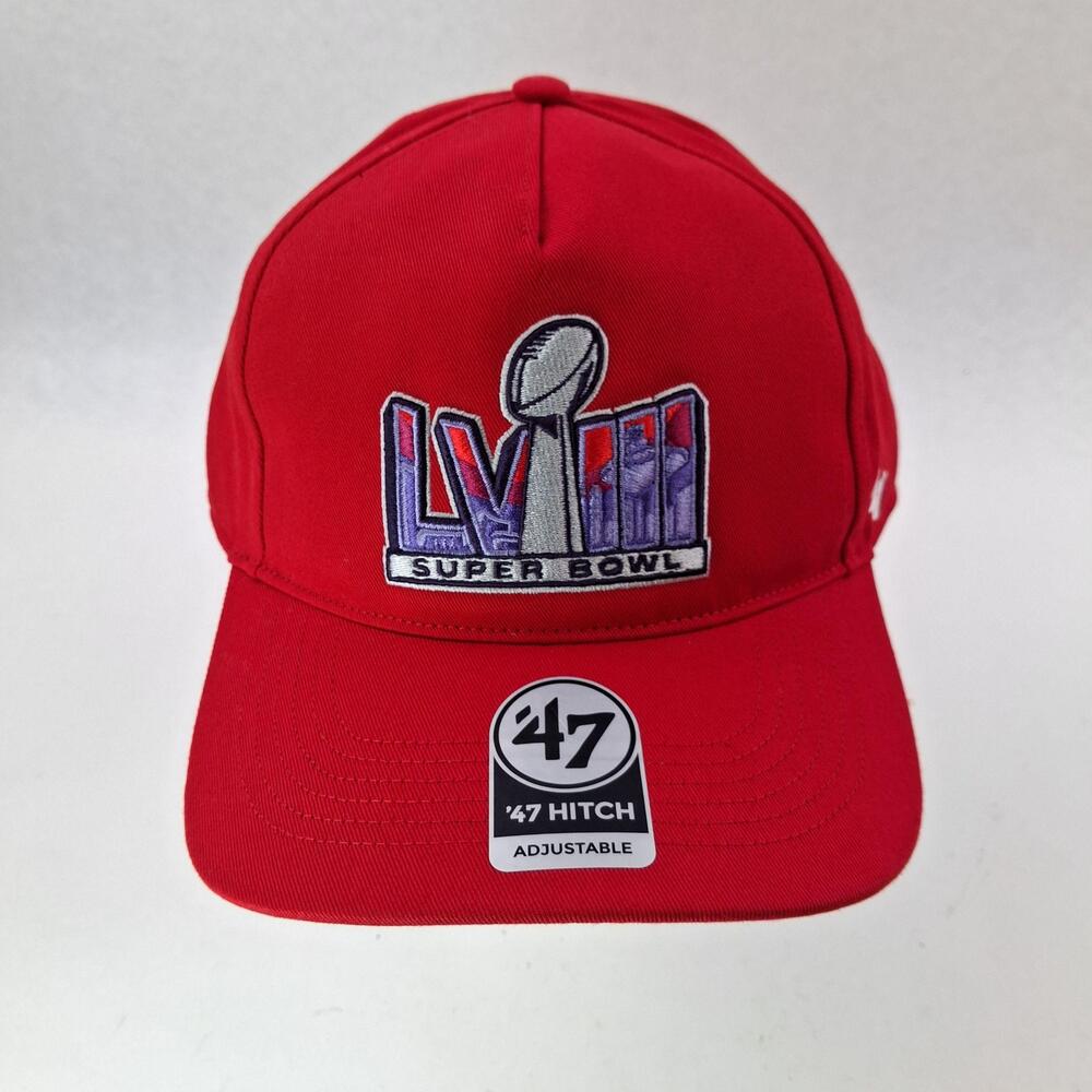 Super Bowl LVIII Hat Cap Snap Back Mens One Size Red NFL Football 47 Brand